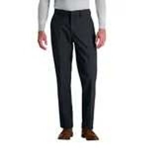 Haggar Mens Dark Gray Slim Straight Premium Flex Flat Front Dress Pants 30 x 32
